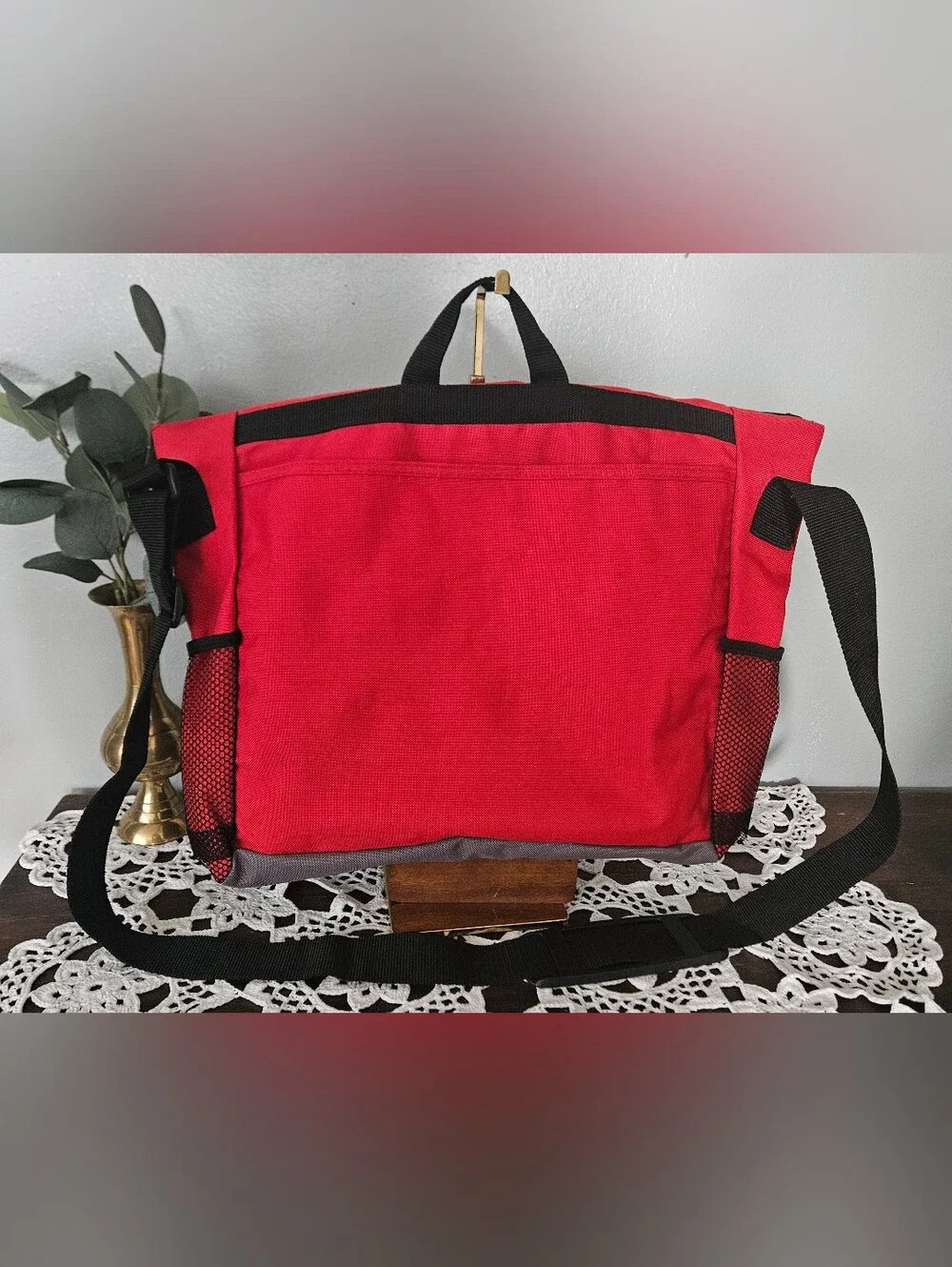 VTG Starbucks Embroidered Logo Colorblock Promotion Messenger Bag Utility Grunge